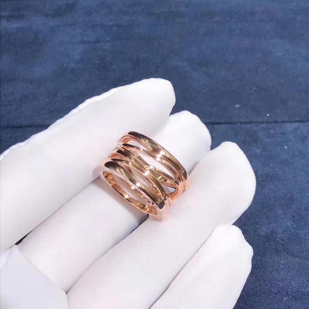 Bvlgari B.Zero1 Zaha Hadid 18ct Pink Gold Four Band Ring