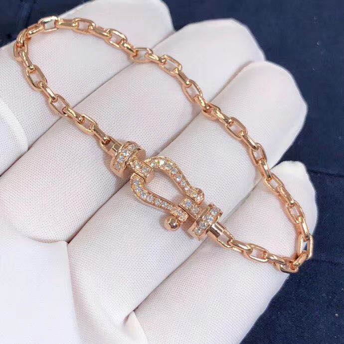 Fred Force 10 Series 18K Rose Gold Full Diamond Bracelet 0B0048-6B0351