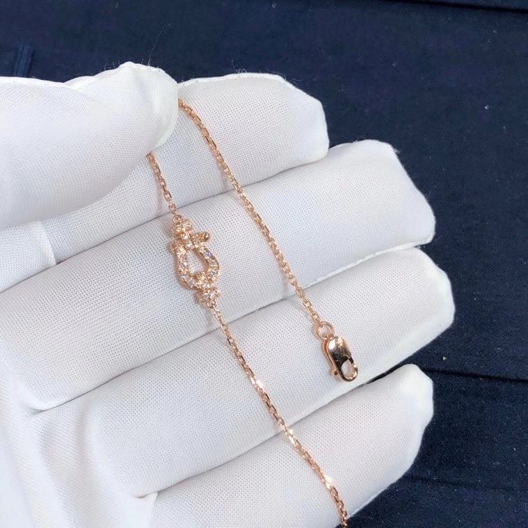 Fred Force 10 Series 18K Rose Gold Full Diamond SM Bracelet 6B0224