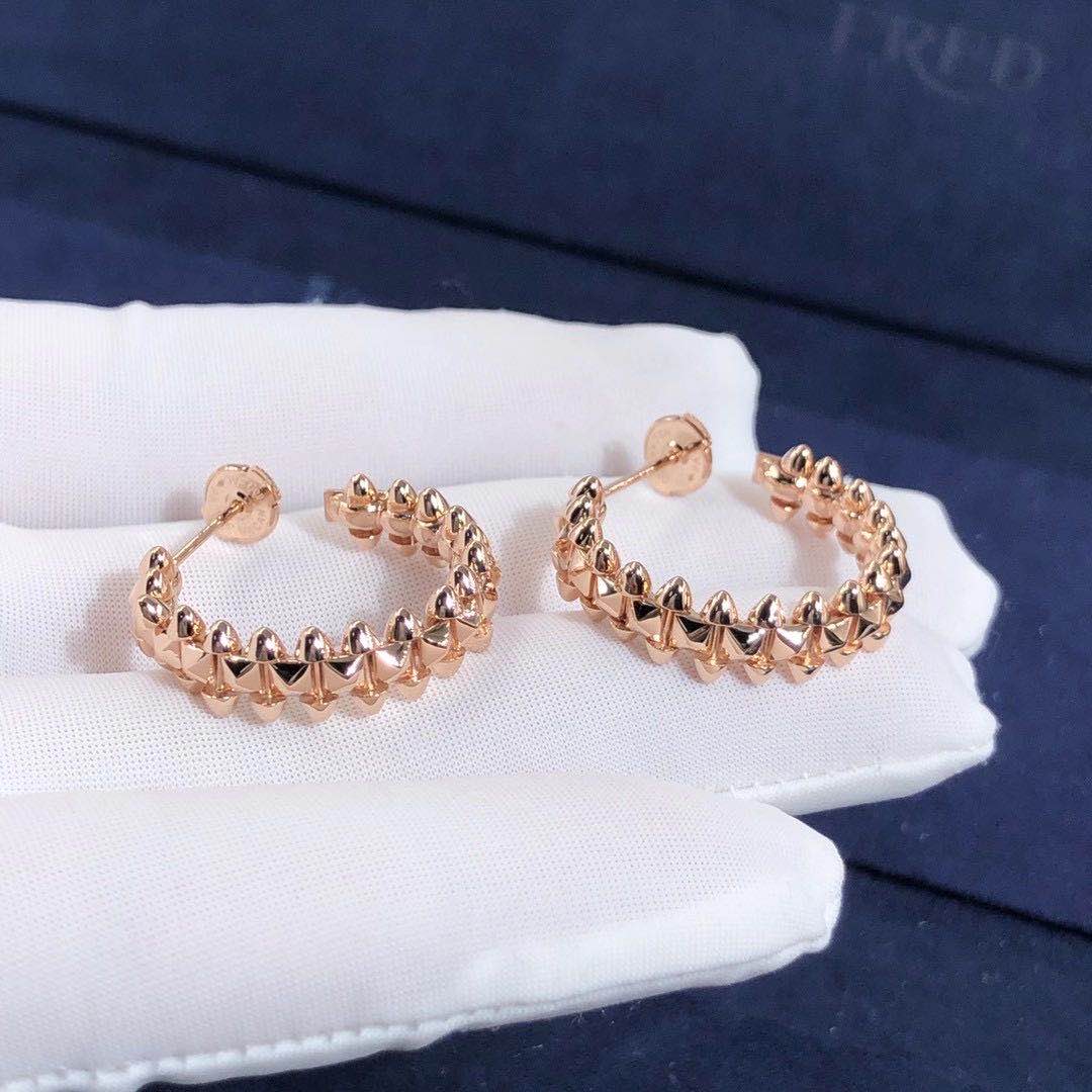 Custom 18k Rose Gold Clash de Cartier Earrings B8301415