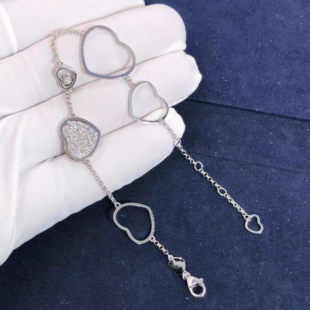 Chopard Happy Hearts 18k White Gold Diamond Bracelet