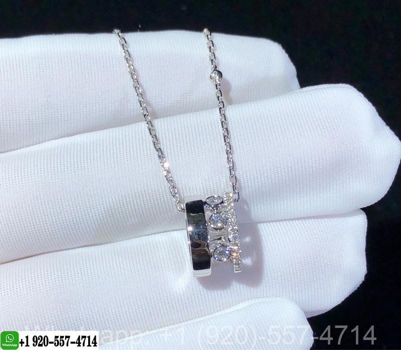 Messika Move Romane 18K White Gold Diamond Pendant Necklace